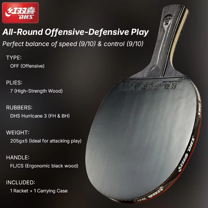 Original DHS DIAMOND Black 7Pl - đánh giá và giá Table Tennis Joola